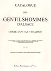 CATALOGUE DES GENTILSHOMMES D'ALSACE