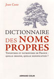 DICTIONNAIRE DES NOMS PROPRES, Toponymes et patronymes
